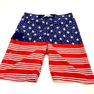 Lucky brand large 14/16 American flag swim trunks